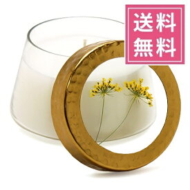 【正規品】ROSY RINGS（ロージーリングス）プレストフローラルキャンドル（アロマキャンドル）【カメリア&パーシモン】アメリカ製 プレゼント 女性 ギフト 贈り物 缶入り ココナッツワックス 押し花 植物 ボタニカル インテリア ナチュラル 自然 オシャレ お洒落