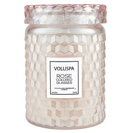 【正規品】VOLUSPA（ボルスパ）ローズ【グラスジャーキャンドル】アロマキャンドル フレグランスキャンドル アメリカ製 人気 薔薇 バラ ココナッツワックスブレンド グラスキャンドル プレゼント 女性 ギフト 贈り物 男性 誕生日 高級感