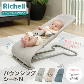 【LINE友達登録限定15%OFFクーポン 17日0時〜】【公式直営/最短即日発送】バウンシングシートN1カ月〜24カ月頃 3段階リクライニング リッチェル バウンサー 新生児 ゆりかご チェア メッシュ 赤ちゃん 揺れ シート 洗濯可 コンパクト 蒸れにくい 通気性 RSL