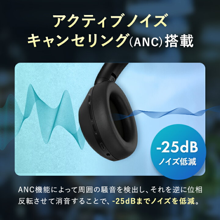 楽天市場】Nakamichi ワイヤレス ヘッドホン ノイズキャンセリング 