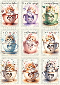 新入荷 オリジナル 生地 猫 猫柄 ブロックデザイン ハンドメイド素材 クラフト アップリケ