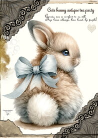 新入荷 生地 うさぎ ウサギ柄 ブロックデザイン ハンドメイド素材 パネル生地