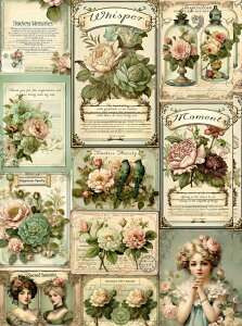 新入荷 オリジナル 生地フレンチスタイル パネル生地 薔薇 花 ハンドメイド素材 クラフト アップリケ