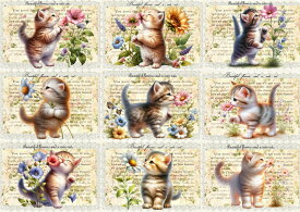 新入荷 オリジナル 生地 猫 猫柄 パネル生地 ブロックデザイン ハンドメイド素材 クラフト アップリケ