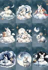 新入荷 生地 うさぎ ウサギ柄 パネル生地 ハンドメイド素材