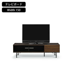 テレビ台 150 完成品 テレビラック ローボード 国産 幅150 高さ342.5 TVボード TV台 ガラス 収納 木製 配線 コード収納 テレビボード アイアン ブラウン ナチュラル