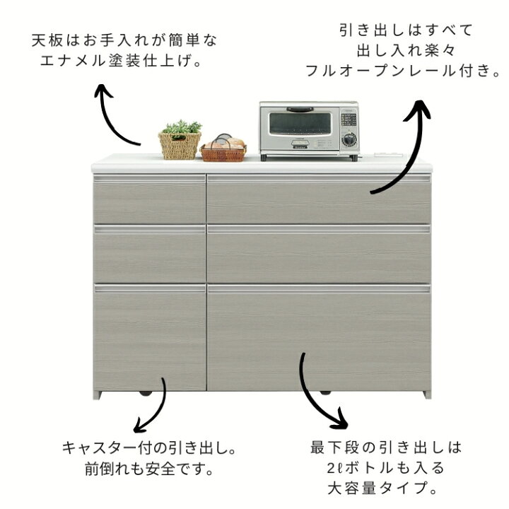 楽天市場】カップボード キッチンカウンター テーブル 間仕切り 完成品 