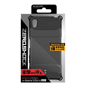 Xperia XZs �P�[�X ( Xperia XZ �Ή�) SOV34 SO-01J 601SO �J�o�[ �n�C�u���b�h�P�[�X ZEROSHOCK �Ռ��z���t�B�����t�� �u���b�N �G���R����