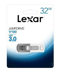 Lexar USB������ 32GB JumpDrive V100 USB 3.0 �t���b�V���h���C�u LJDV100-32GABNL �m���s�A���i�n