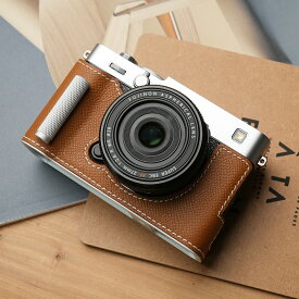 【Mr.Stone】フジフィルム X-E5 専用 本革 ボディケース グリップスタイル