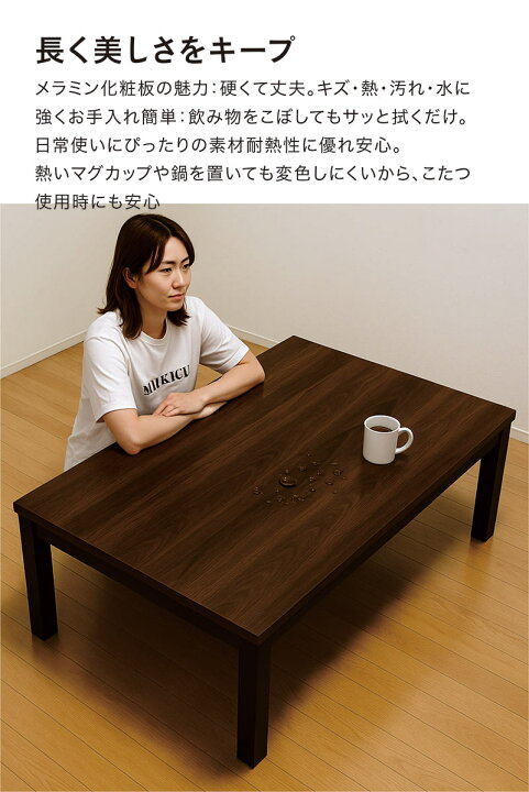 楽天市場】ヴィンテージ こたつ 長方形 幅150cm 150×85 大きめ 大きい 