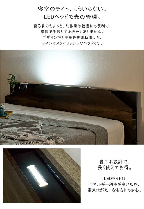 楽天市場】大容量 収納付きベッド ダブル すのこ 引き出し 2杯収納 