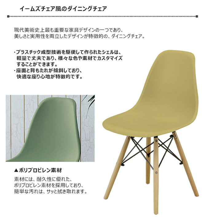 楽天市場】イームズチェア クリア ダイニングチェア 2脚セット 