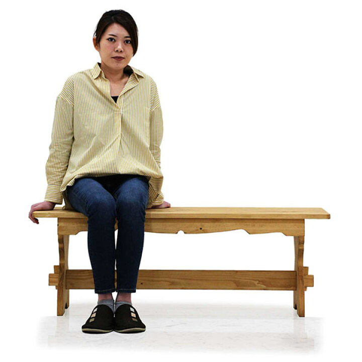 楽天市場】ダイニングベンチ 120cm ベンチ 木製 120x36 パイン無垢材 