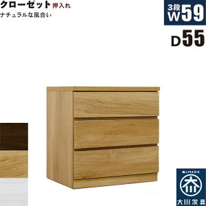 押入れ収納 タンス チェスト 3段 幅60cm 奥行55cm スリム 薄型 桐材 木製 押し入れ収納 押入収納 引き出し ローチェスト クローゼットタンス クローゼットチェスト 白 ホワイト オーク ウォール