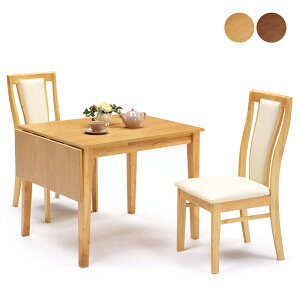 ダイニングテーブル 伸縮 セット 北欧 伸長式ダイニングテーブルセット 2人掛け 伸縮テーブル 幅90cm 幅120cm ハイバックチェア リビング 片バタテーブル ダイニングテーブル 3点セット ナチュ