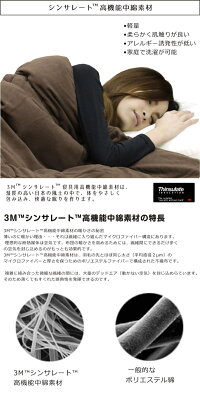シンサレート掛け布団シングル布団掛布団マイクロフリース軽量暖かい温かい柔らかい3M高機能中綿素材保温保温力極暖防寒断熱洗える寝具アイボリーブラウンブラック楽天家具通販送料無料