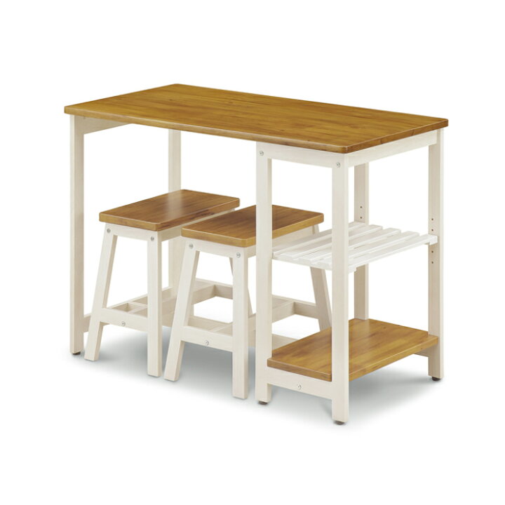 楽天市場】ダイニングセット 2人 北欧 白 収納付き キッチン テーブル  