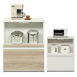 レンジ台 キッチンカウンター カウンター下収納 幅75cm 完成品 国産品 キッチン収納 北欧 モダン おしゃれ 引出し スライド キッチン家電収納 コンパクト 省スペース 木製 日本製 キッチン 収