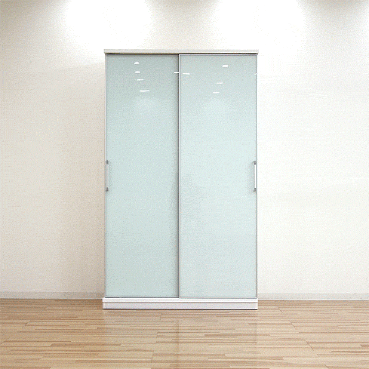 楽天市場】食器棚 引き戸 スライド 幅120cm 高さ200cm ホワイト