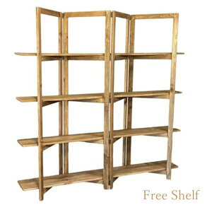 オープンシェルフ オープンラック 木製 幅180cm 奥行40cm 4段 木製ラック ディスプレイラック 本棚 ラック シェルフ リビング 間仕切り 収納 棚 パーテーション オシャレ リサイクルパイン 古木