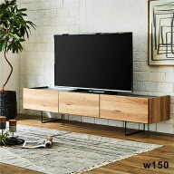 テレビ台 ローボード 完成品 テレビボード 150cm セラミック風 木目調 アイアン ローテレビ台 大量収納 …
