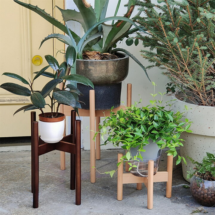 楽天市場 1000円クーポンで30円 35 21cm プランタースタンド フラワースタンド 天然木 観葉植物 室内 鉢台 花瓶台 鉢置き台 フラワーポット ブナ 植木鉢 インテリア 円形 丸型 木脚 脚付き 北欧 ナチュラル プランター 花台 木製 リビング 屋外 ガーデニング 母の日