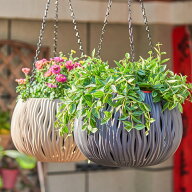 rico collection ハンギングプランター ハンギングポット 透かし彫り 屋外 屋内 プラントハンガー 鉢カバ…