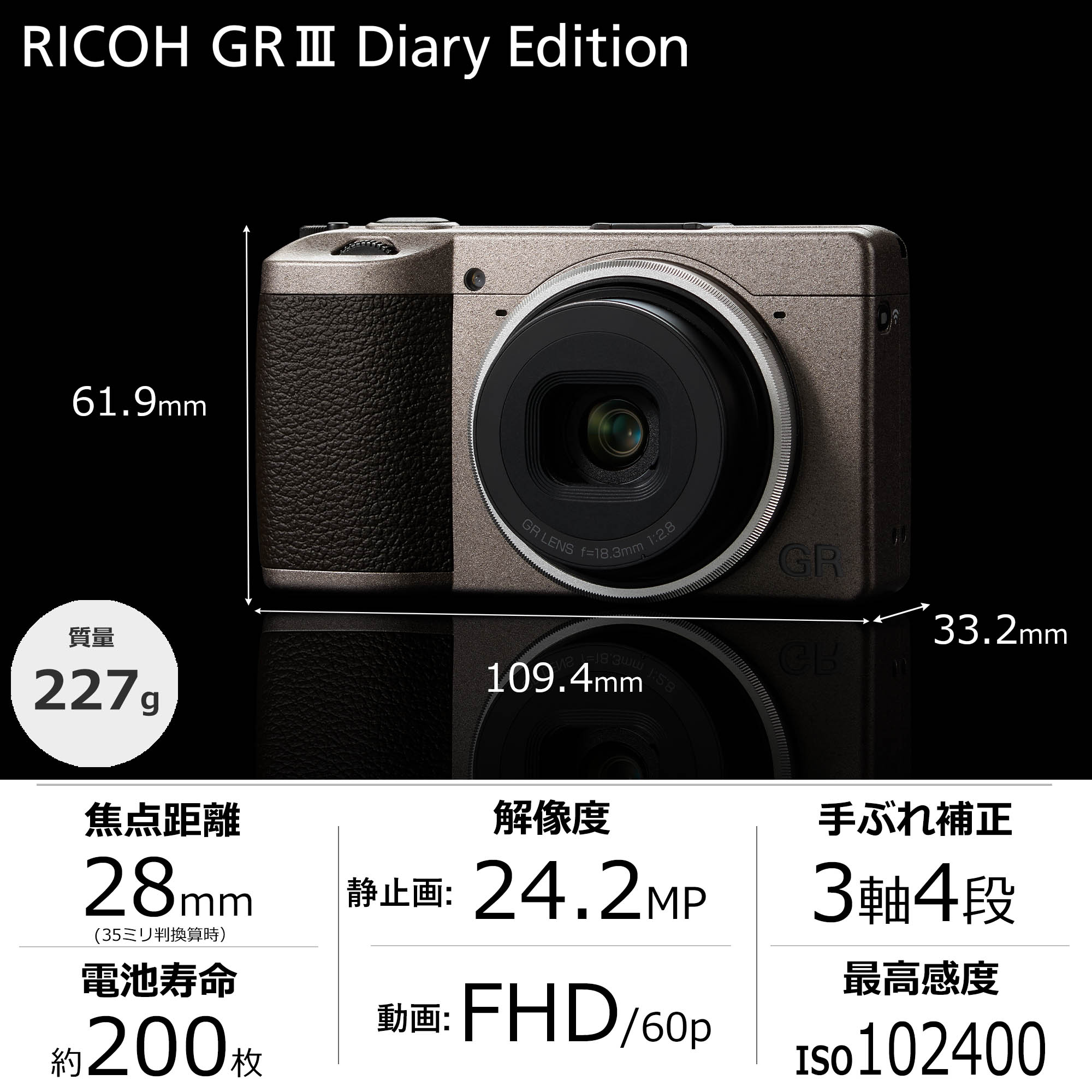 楽天市場】《GRストア限定モデル完売しました》RICOH GR III Diary ...