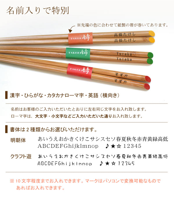 楽天市場】【夏セール】 【子供用19.5cm】色鉛筆みたいな 名入れ 竹箸 