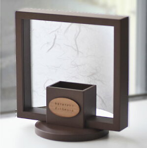 【送料無料】木製フレーム メッセージ入りプレート付おまけのLED キャンドルライト 付(フレームカラーは選べる3色ブウラン/ブルー/ピンク)★メッセージ名入れ可能記念品 名入れ ペット お