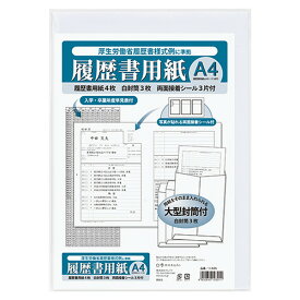 【マルアイ】履歴書用紙　A4　1セット　[リ-A4N]