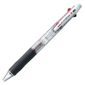 【三菱鉛筆】ジェットストリーム 3色ボールペン0.38（黒・赤・青) 透明 （1本)　[SXE340038.T]　【8点までネコポス対応可能】