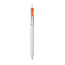 【三菱鉛筆】ユニボール　ワン　オフホワイト軸（0.38mm）インク色：オレンジ　（1本)　[UMNS38.4]　【10個までネコポス対応可能】