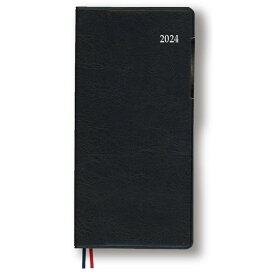 【ダイゴ―】2024年3月始まり手帳　 アポイント 1W+横罫 ブラック[E8829]【3冊までネコポス対応可能】