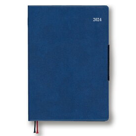 【ダイゴ―】2024年3月始まり手帳　 アポイント デスク B6 1W+横罫 ブルー[E8835]【2冊までネコポス対応可能】