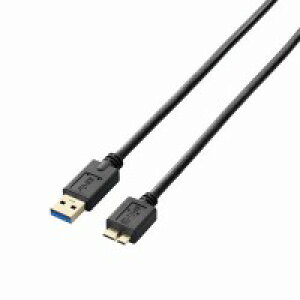 ��ELECOM(�G���R��)��USB3.0�P�[�u�� [USB3.0(Standard-A) - USB3.0(Standard-microB)] �i�u���b�N�E1.5m�j USB3-AMB15BK