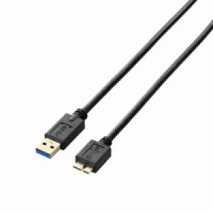 ��ELECOM(�G���R��)��USB3.0�P�[�u�� [USB3.0(Standard-A) - USB3.0(Standard-microB)] �i�u���b�N�E2.0m�j USB3-AMB20BK
