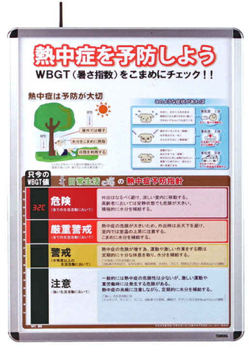 楽天市場 熱中症予防 暑さ指数測定器熱中症予防パネル付き ４０１ｂ 無線式 通信距離80ｍ リコロshop