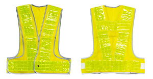 《日本緑十字社》フチぴかベスト メッシュ安全ベスト(90mm幅反射タイプ) フリーサイズ