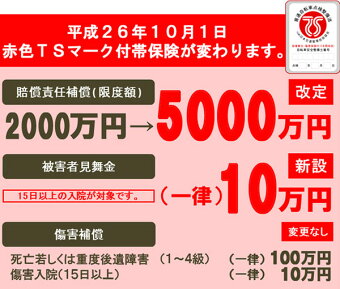 【エントリーでポイント5倍!】【自転車と同時購入のみ】安全、安心のTSマーク(赤)+防犯登録セット【賠償責任と障害の保険がセット】【※防犯登録は兵庫県自転車防犯登録会防犯登録】