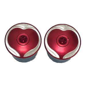 AKI WORLD (�A�L���[���h) HEART BAR END CAP �n�[�g �o�[�G���h �L���b�v �y�ʃA���~CNC���o�� OT-CN-M001