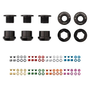 WOLF TOOTH �E���t�g�D�[�X Set of 5 Chainring Bolts+Nuts for 1X - 5 pcs 6mm