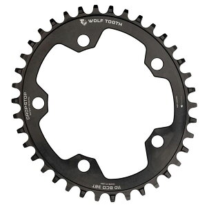 WOLF TOOTH EtgD[X Elliptical 110 BCD 5 Bolt Chainring 38T/40T/42T compatible with SRAM Flattop