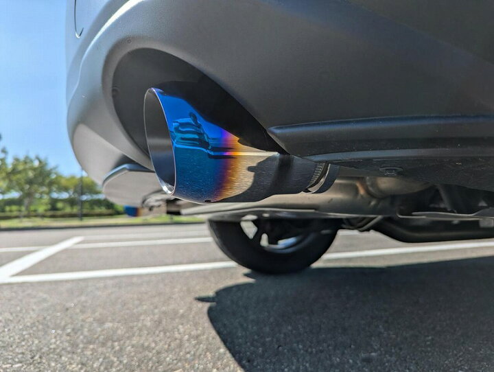 楽天市場】【B品】CX-30 ユーロ マフラーカッター 100mm ブルー 耐熱 