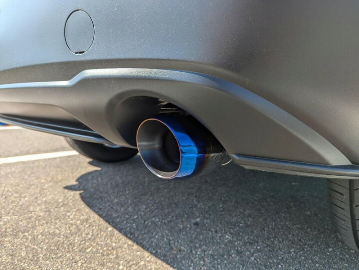 楽天市場】【B品】CX-30 ユーロ マフラーカッター 100mm ブルー 耐熱 