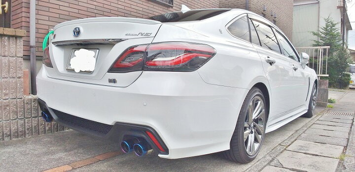 楽天市場】クラウン RS S22型 マフラーカッター 80mm ブルー 耐熱 