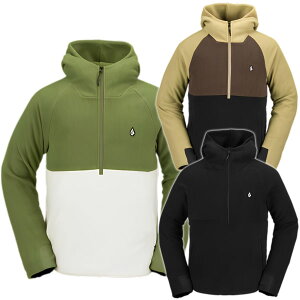 23-24 VOLCOM/{R POLAR FLEECE HOODED 1/2 zip Y fB[X Xm[{[hAp ZJhC[ t[X 2024 ^