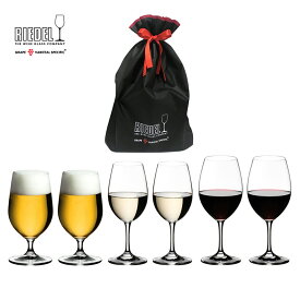 リーデル公式 オヴァチュア スターターキットB ギフト 赤ワイン/白ワイン/ビアー 6個入 6408/000511BDG ギフトバッグ入り RIEDEL 赤ワイングラス ビギナー向け