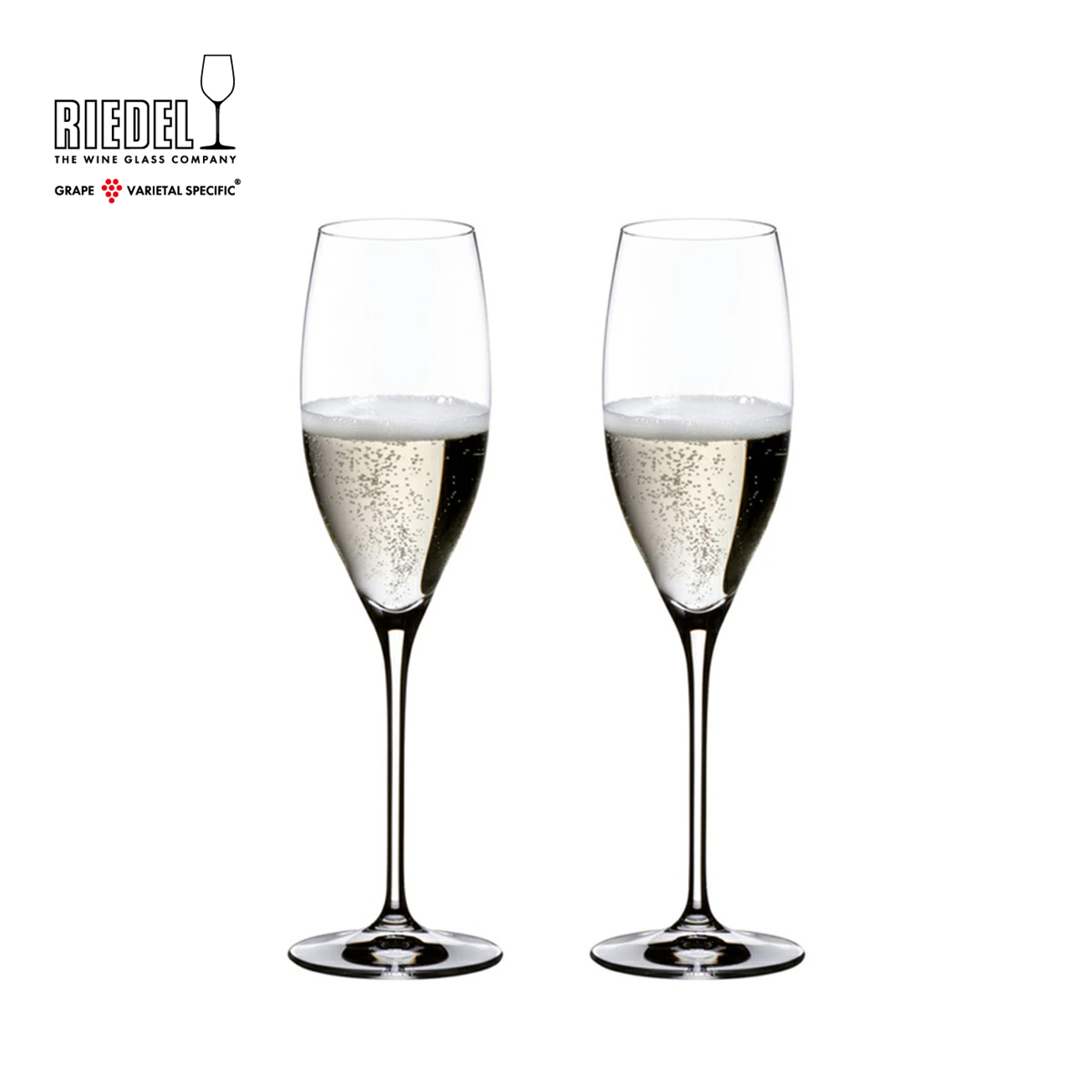 フルートグラスの中でもボウルにふくらみがあるタイプ 品質保証 リーデル公式 ヴィノム キュヴェ プレスティージュ ヴィンテージ シャンパーニュ 2個入 6416 引き出物 結婚祝い ギフト 誕生日/お祝い Champagne TESB ワイングラス RIEDEL ラッピング無料 48